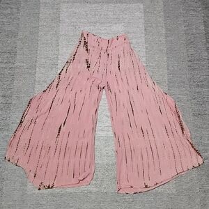 Pink Wide-Leg Tie Dye Pants